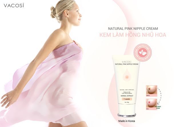 Kem Làm Hồng Nhũ Hoa Vacosi Natural Pink Nipple Cream