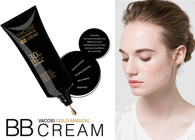 Kem Trang Điển BB Vàng Vacosi Vacosi Gold Magical BB Cream Whitening